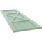 Ekena Millwork True Fit PVC Center X-Board Farmhouse Fixed Mount Shutters, Seaglass , 15W x 68H, PR TFP107FH15X068SG - alternate 11